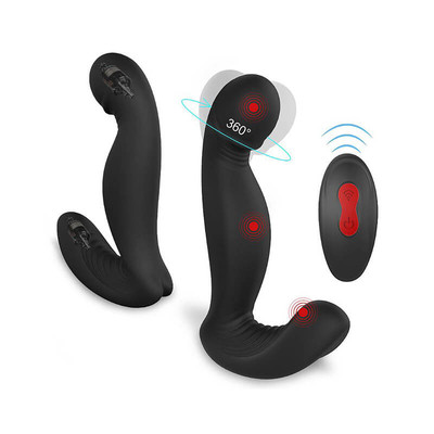 Foto 5 do produto Massageador de Próstata Recarregável com Rotação 360° em 9 Modos de Rotação e Vibração - S-Hande Jiggle RCT | 9,9 x 2,8 cm