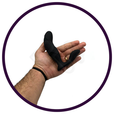 Foto 7 do produto Estimulador Massageador de Próstata e Períneo em Silicone com 9 Modos de Vibração e Controle Remoto sem Fio - S Hande Laken RCT | 11,3 x 3,1 cm