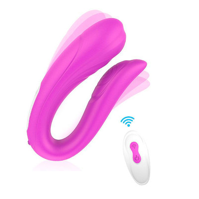 Foto 3 do produto Vibrador de Casal em Silicone com Controle Recarregável e 9 Modos de Vibração - S-Hande Mermaid RCT - 10 x 4,6 cm | Disponível em 2 Cores