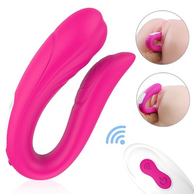 Foto 6 do produto Vibrador de Casal em Silicone com Controle Recarregável e 9 Modos de Vibração - S-Hande Mermaid RCT - 10 x 4,6 cm | Disponível em 2 Cores