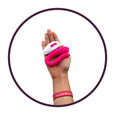 Vibrador de Casal em Silicone com Controle Recarregável e 9 Modos de Vibração - S-Hande Mermaid RCT - 10 x 4,6 cm | Disponível em 2 Cores