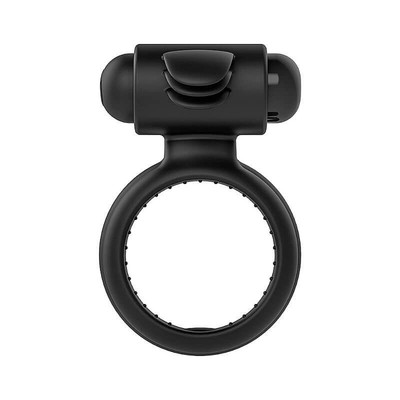 Foto 3 do produto Anel Peniano Duplo em Silicone com Cápsula Vibratória em Vibração Única - S Hande Nightcrawler
