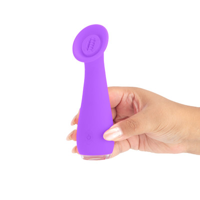 Estimulador de Clitóris em Silicone com 9 Modos de vibrações, Led, Recarregável e Resistente à Água - S-Hande Sunflower | 15,2 x 5,5 cm | Disponível em 2 Cores