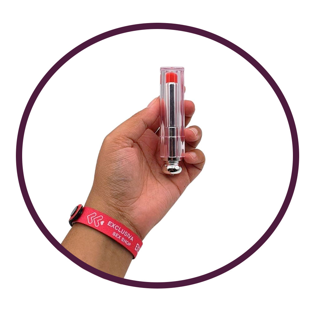 Vibrador no Formato de Batom com 10 Modos de Vibração, Recarregável e Resistente à Água - S-Hande Tiho - 9,8 x 2,3 cm - 5