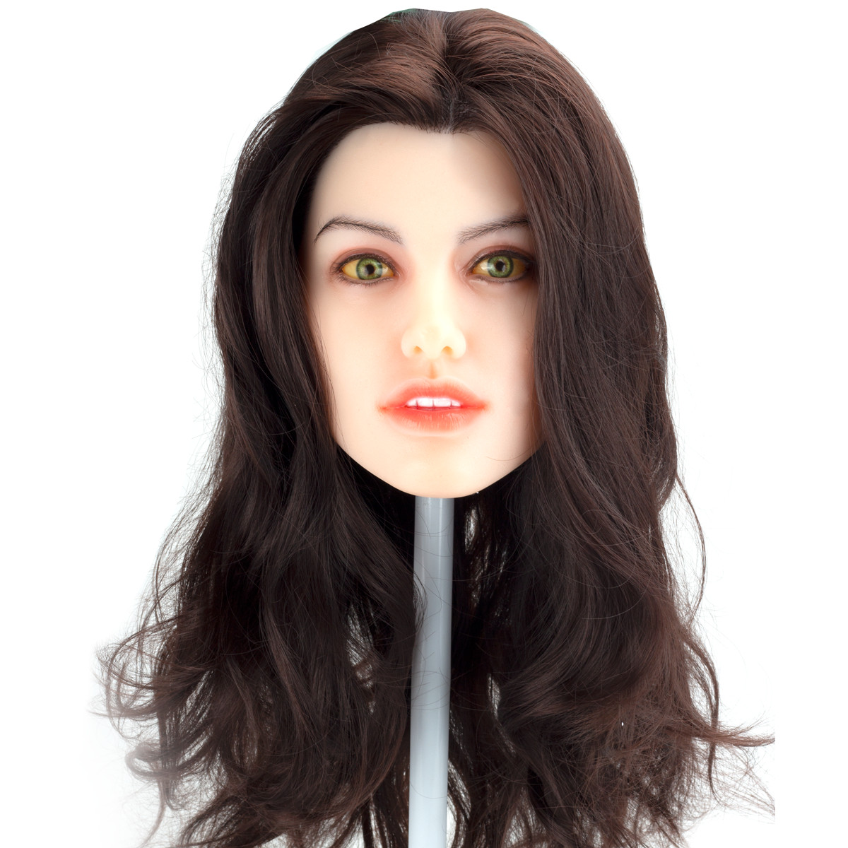 Sabrina - Boneca Realística em TPE com Pele Branca, Cabelo Castanho Longo, Olhos Verdes, Seios Fartos, Vértebras em Aço e Acessórios - 39 Kg e 1,68 Metros de Altura - 13