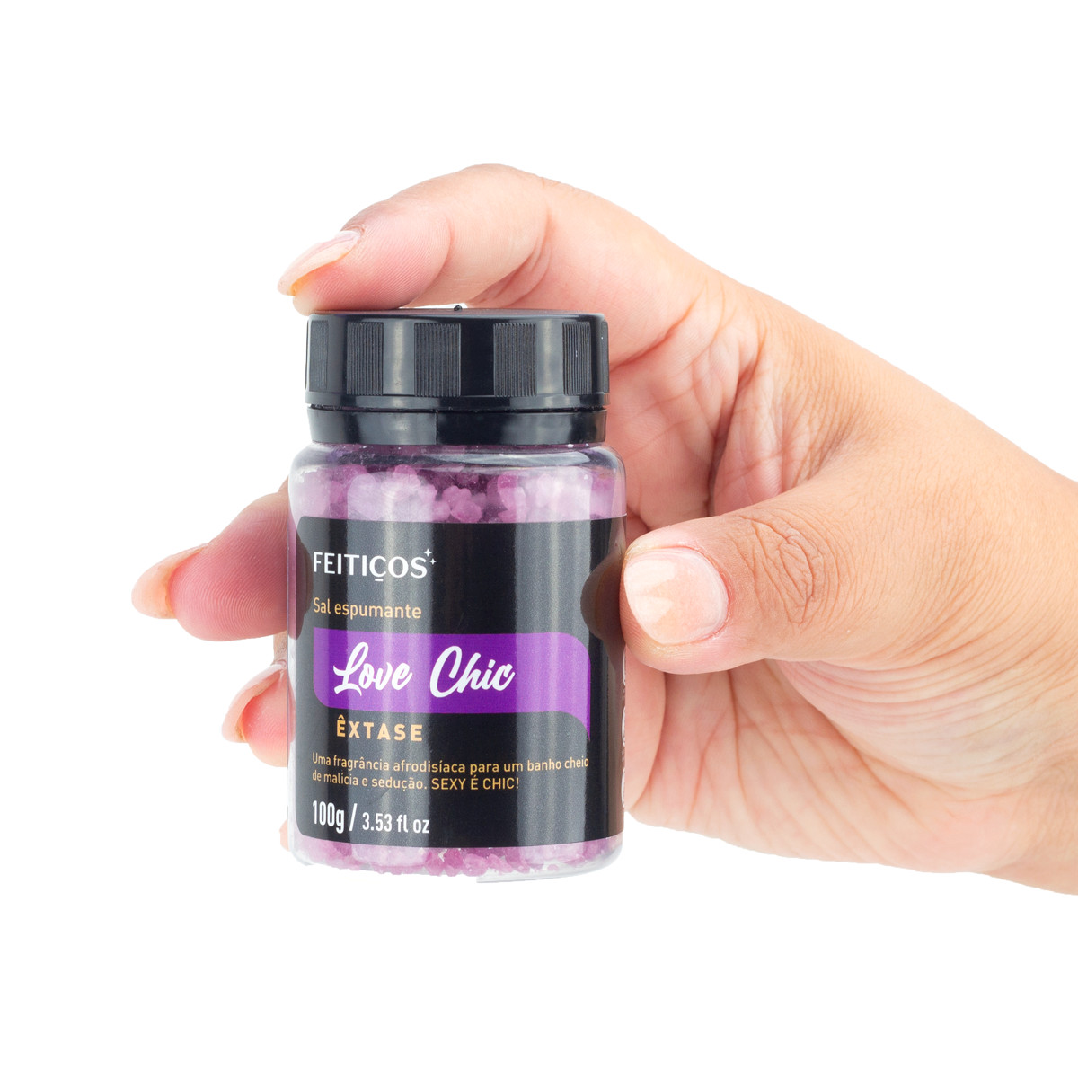 Sal Espumante Para Banho com Fragrância Afrodisíaca - Feitiços Aromáticos Love Chic Êxtase | 100g - 4