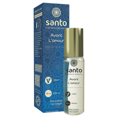 Deo Colônia Masculina com Fragrância Amadeirada Marcante e Aumenta a Atração Feminina - Santo Cosméticos Avant L'Amour - 15 ml