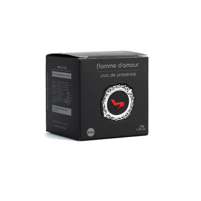 Foto 3 do produto Vela Vegana Beijável no sabor de Uva de Provence com Sensação de Esquenta e Esfria - Santo Flamme D'Amour Sado | 30g