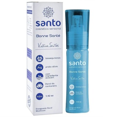 Enxaguante Bucal para o Sexo Com Biotecnologia e Prata Ativa - Santo Funcionais Bonne Santé - 42ml