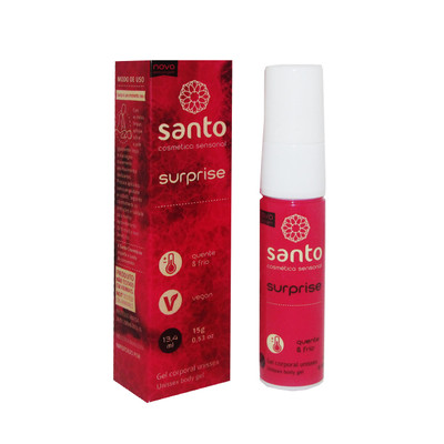 Santo Funcionais Surprise - Gel Excitante Unissex Beijável que Esquenta e Esfria - 15 g