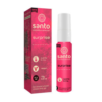 Foto 1 do produto Gel Unissex Beijável que Esquenta e Esfria - Santo Cosméticos Funcionais Surprise | 15g