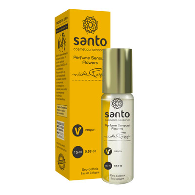 Perfume Sensual Feminino Afrodisíaco e Estimulante de Feromônios - Santo Cosméticos Nicole Puzzi Deo-Colônia Flowers | 15 ml