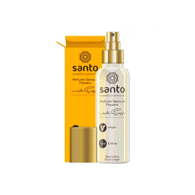 Perfume Sensual Feminino Afrodisíaco e Estimulante de Feromônios - Santo Cosméticos Nicole Puzzi Deo-Colônia Flowers | 15 ml