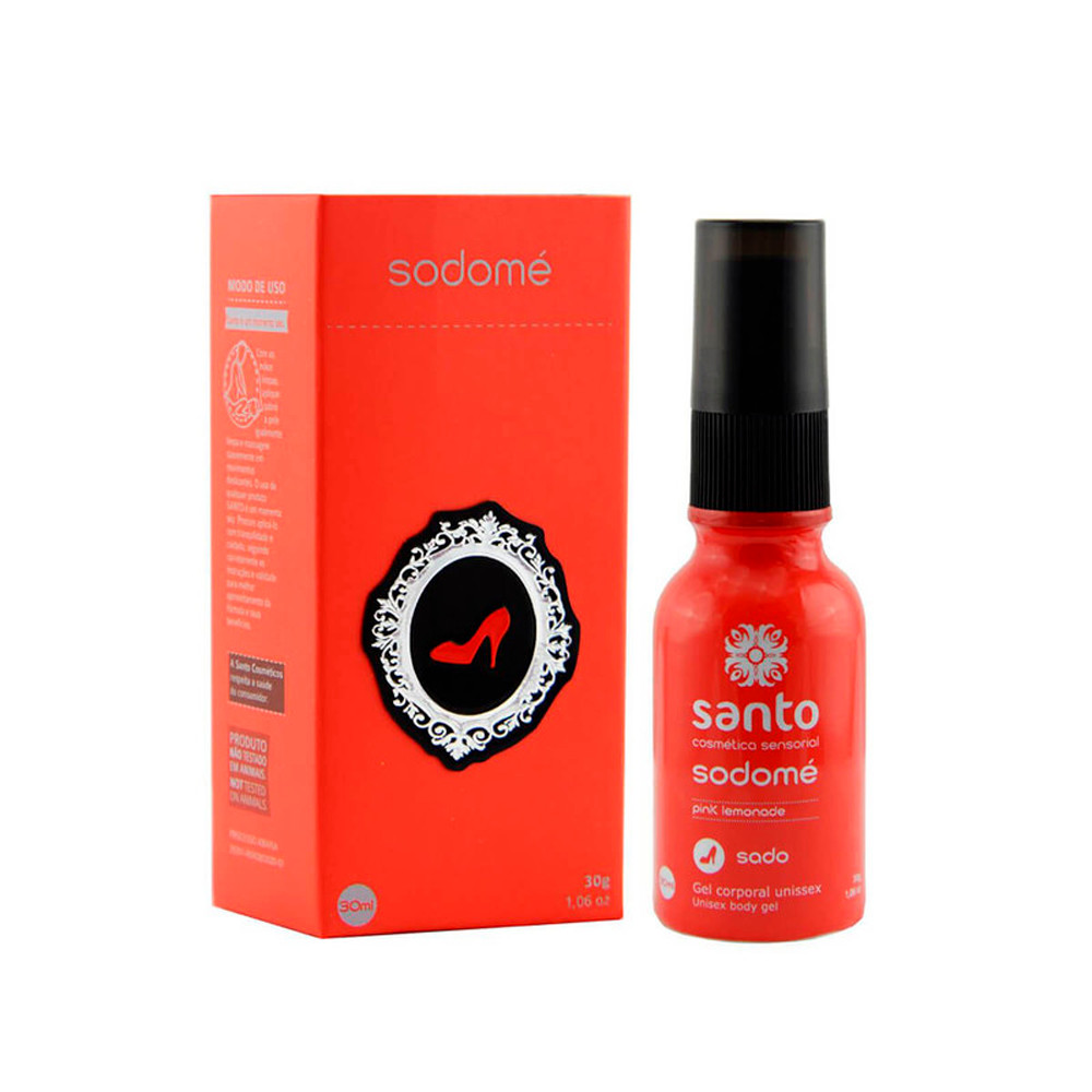 Gel Beijável com Sabor de Pink Lemonade e Efeito Refrescante - Santo Cosméticos Sodomé | 30g - 2