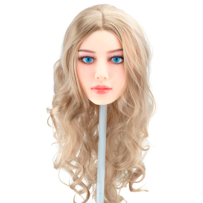 Saori - Boneca Realística em TPE com Pele Branca, Cabelo Loiro Longo, Olhos Azuis, Seios Fartos, Quadril Largo, Vértebras em Aço e Acessórios - 53 Kg e 1,64 Metros de Altura