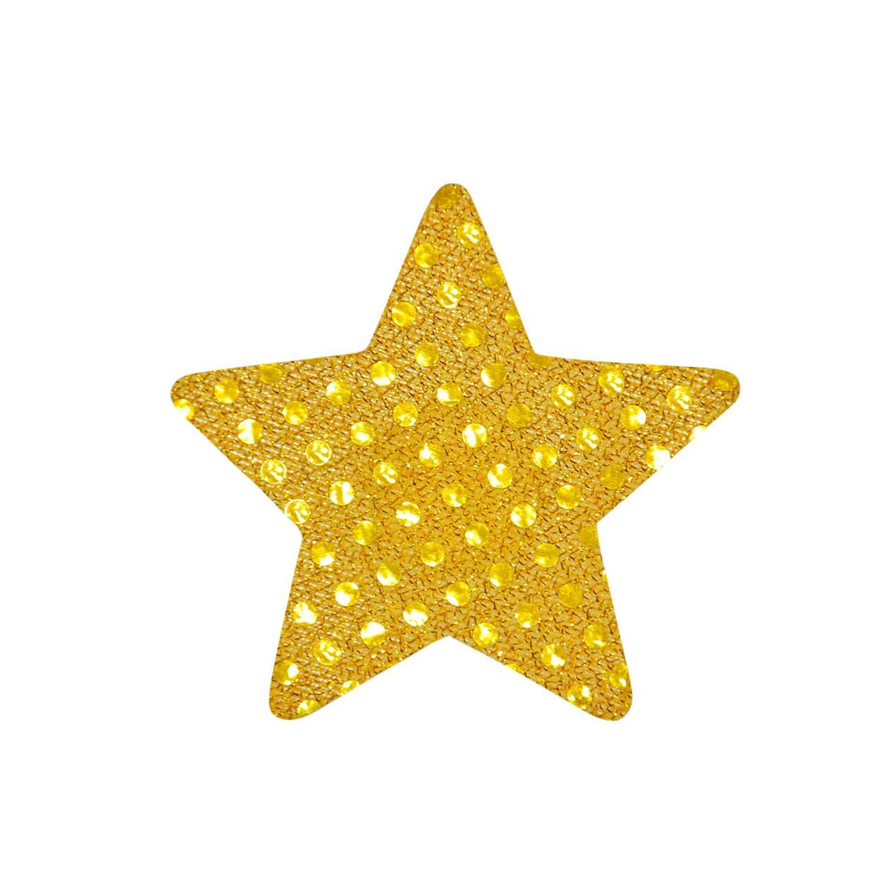 Sapeka - Nipple Cover Nix em Formato de Estrela com Lantejoulas Douradas. - 1