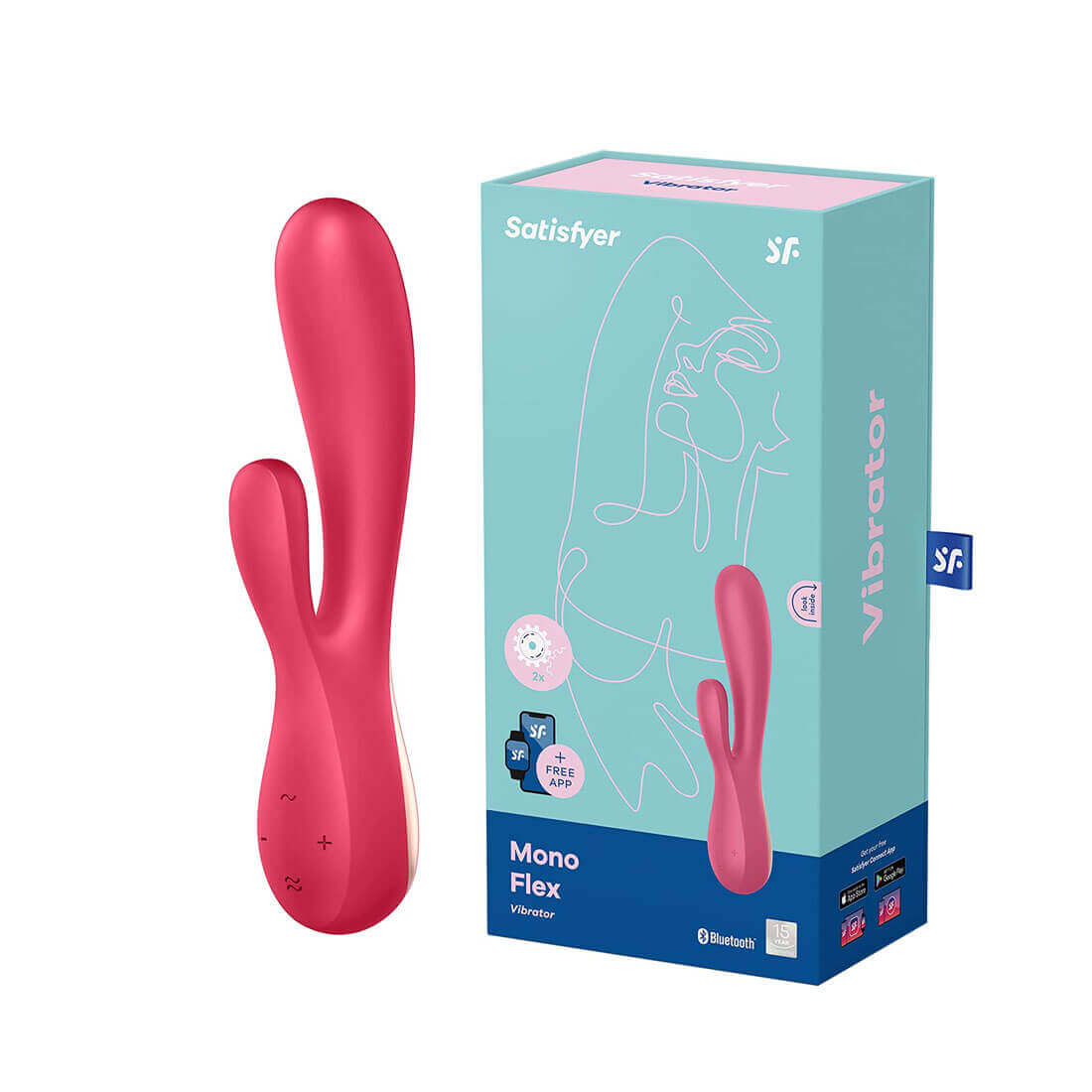 Estimulador Clitoriano e de Ponto G Feito em Silicone Flexível e Controle via Aplicativo - Satisfyer Mono Flex | Disponível em 3 Cores - 2