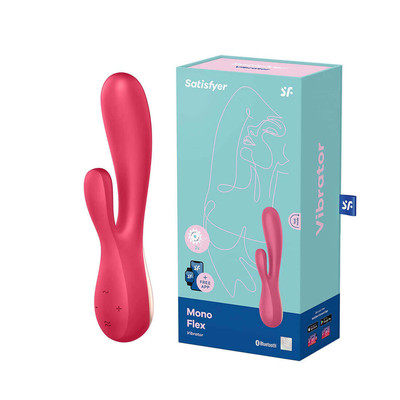 Estimulador Clitoriano e de Ponto G Feito em Silicone Flexível e Controle via Aplicativo - Satisfyer Mono Flex