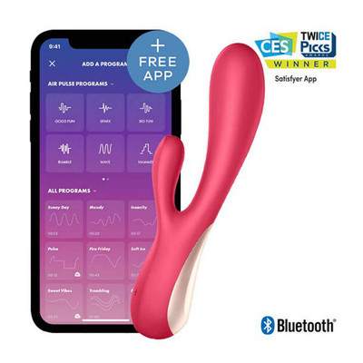 Foto 8 do produto Estimulador Clitoriano e de Ponto G Feito em Silicone Flexível e Controle via Aplicativo - Satisfyer Mono Flex