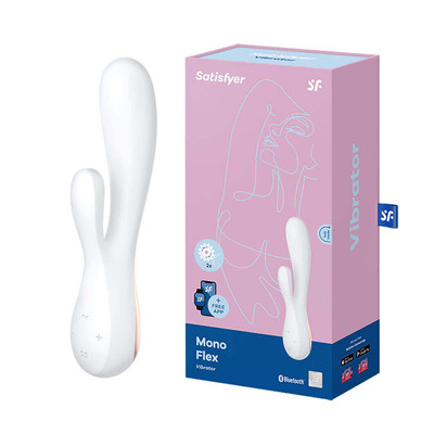 Foto 10 do produto Estimulador Clitoriano e de Ponto G Feito em Silicone Flexível e Controle via Aplicativo - Satisfyer Mono Flex
