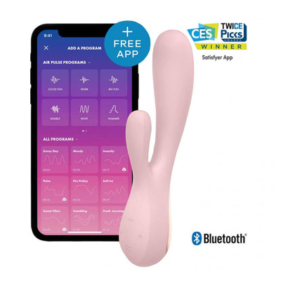 Foto 20 do produto Estimulador Clitoriano e de Ponto G Feito em Silicone Flexível e Controle via Aplicativo - Satisfyer Mono Flex