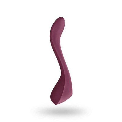 Foto 3 do produto Satisfyer Partner Multifun 2 - Vibrador com Estimulador Clitoriano Recarregável Multifunção com 3 Motores e 10 Modos de Vibração | Cor: Vinho