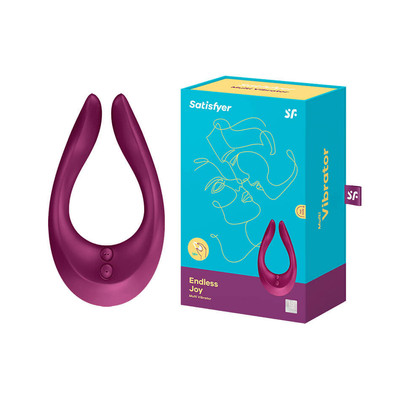 Foto 1 do produto Satisfyer Partner Multifun 2 - Vibrador com Estimulador Clitoriano Recarregável Multifunção com 3 Motores e 10 Modos de Vibração | Cor: Vinho