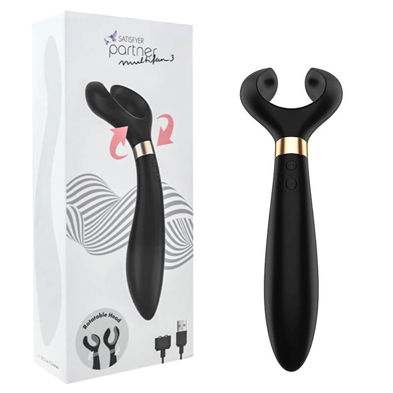 Vibrador para Casal em Silicone, Recarregável com 3 Motores Potentes - Satisfyer Partner Multifun 3 | Cor: Preto - 6