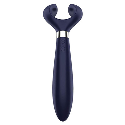 Vibrador para Casal em Silicone, Recarregável com 3 Motores Potentes - Satisfyer Partner Multifun 3 | Cor: Azul