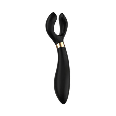Foto 3 do produto Vibrador para Casal em Silicone, Recarregável com 3 Motores Potentes - Satisfyer Partner Multifun 3 | Cor: Preto