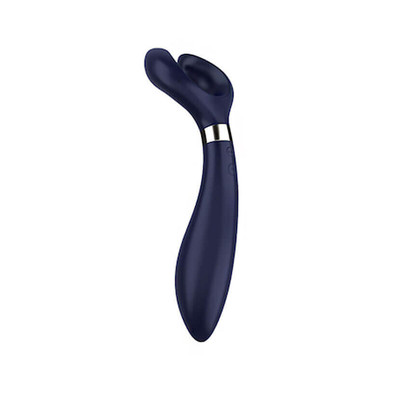 Foto 4 do produto Vibrador para Casal em Silicone, Recarregável com 3 Motores Potentes - Satisfyer Partner Multifun 3 | Cor: Azul