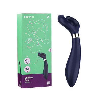 Vibrador para Casal em Silicone, Recarregável com 3 Motores Potentes - Satisfyer Partner Multifun 3 | Cor: Azul