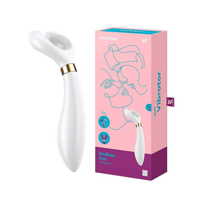 Satisfyer Partner Multifun 3 - Vibrador para Casal em Silicone, Recarregável com 3 Motores Potentes | Cor: Branco