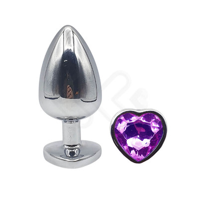 Foto 13 do produto Plug Anal ''P'' em Alumínio e Base em Forma de Coração com Joia - Seamless Butt Plug Starting | 5,2 x 2,7 cm | Disponível em 6 Cores