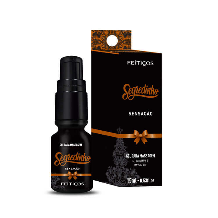 Gel Excitante com Efeito de Aquecimento - Feitiços Aromáticos Segredinho | 15 ml | Disponível em 5 Sabores - 10