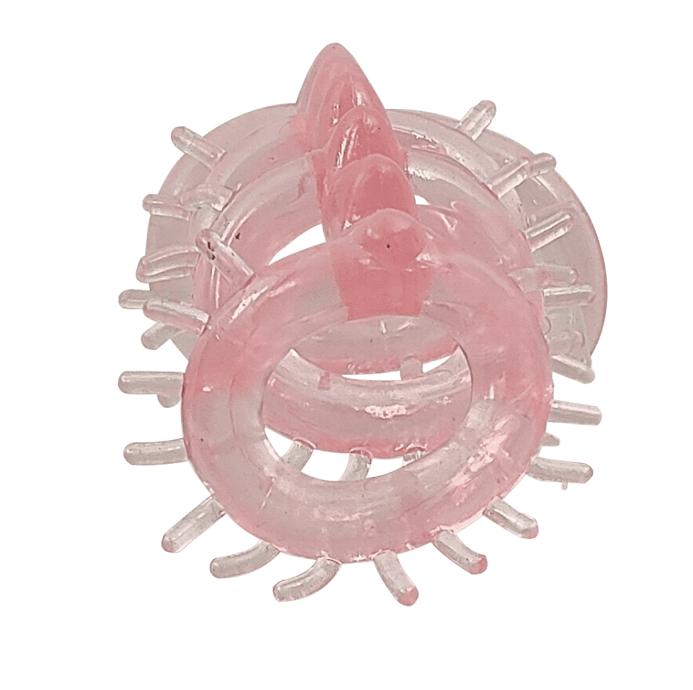 Anel Peniano Spike com 4 Argolas e Cerdas Massageadoras - Semo - 2