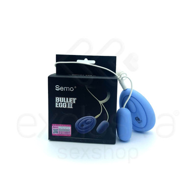 Foto 1 do produto Semo Bullet Egg 3 - Cápsula Vibratória com 5 Modos de Vibrações controladas por Controle Remoto | Cor: Azul Claro
