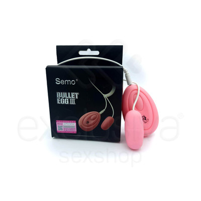 Foto 1 do produto Semo Bullet Egg 3 - Cápsula Vibratória com 5 Modos de Vibrações controladas por Controle Remoto | Cor: Rosa