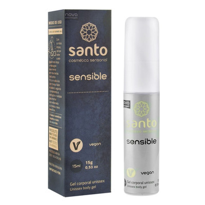 Gel Anestésico Unissex para Sexo Anal com Fórmula Vegana - Santo Cosméticos Funcionais Sensible | 15 G