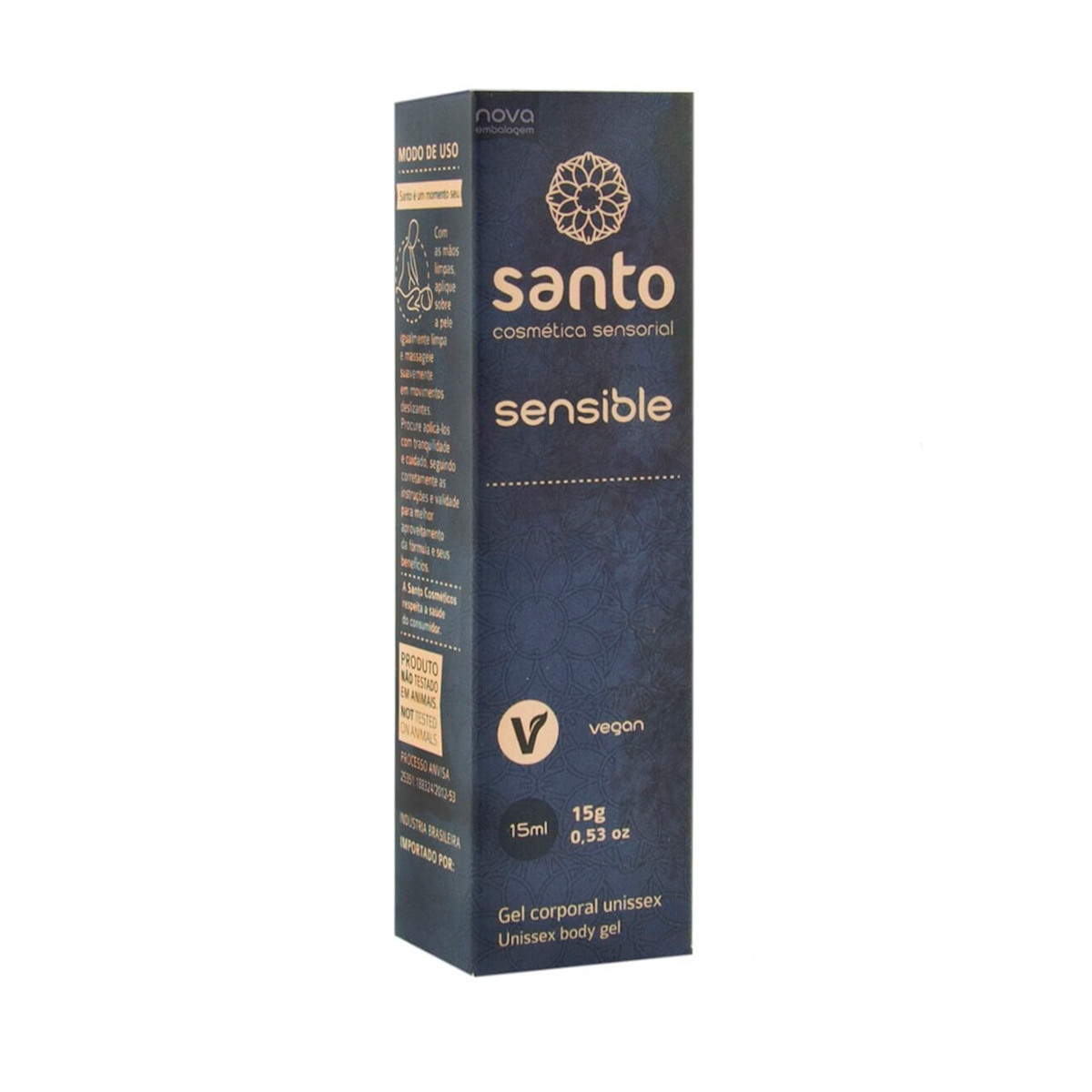 Gel Anestésico Unissex para Sexo Anal com Fórmula Vegana - Santo Cosméticos Funcionais Sensible | 15g - 3