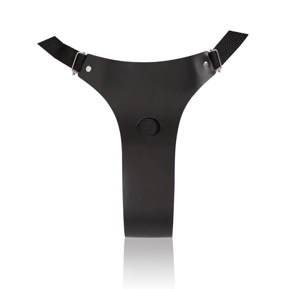 Sensual Import - Cinta em Courvin com Prótese em Formato de Pênis Realístico em Silicone sem Vibro - 13 x 3,8 cm | Cor: Marrom - 3