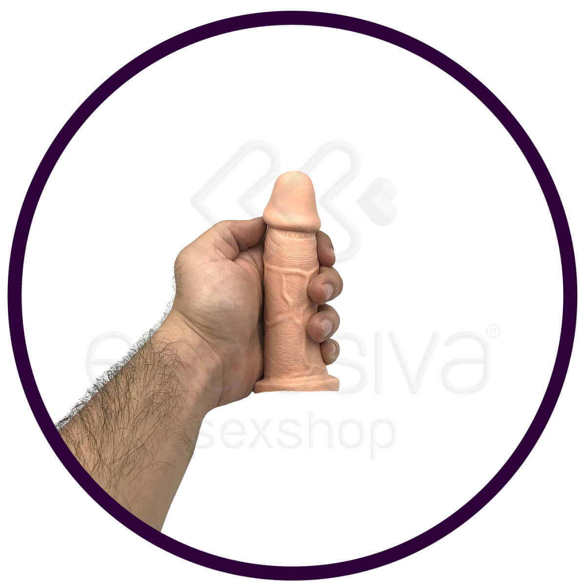 Sensual Import - Cinta Peniana para Coxa com Prótese Realística Removível - 14 x 3,4 cm | Cor: Bege - 6