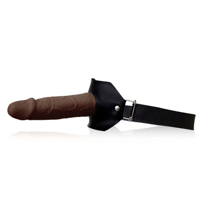 Foto 3 do produto Sensual Import - Cinta Peniana para Coxa com Prótese Realística Removível - 14 x 3,4 cm | Cor: Marrom
