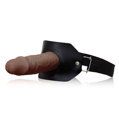 Foto 4 do produto Sensual Import - Cinta Peniana para Coxa com Prótese Realística Removível - 14 x 3,4 cm | Cor: Marrom