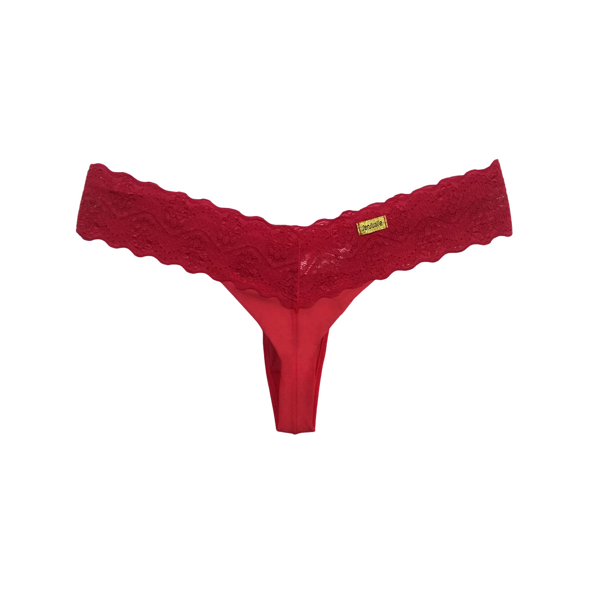 Calcinha Cristal em Lycra e Renda - Sensualle | Tamanho Único | Cor: Rubi - 3