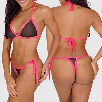 Foto 1 do produto Sensualle - Conjunto Enxuta + Enxuto | Cor: Rosa Fosforescente