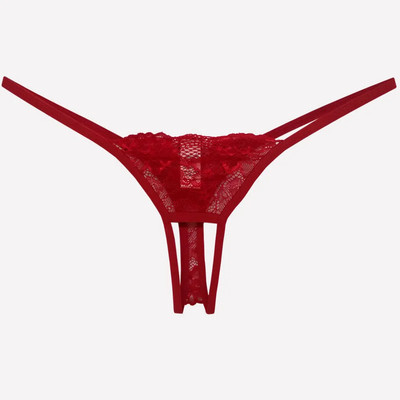 Foto 4 do produto Sensualle - Calcinha Fio Dental Aberta em Renda Gruta - Tamanho Único