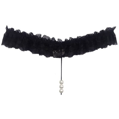 Sensualle - Calcinha Fio Dental Pérola | Cor: Preto