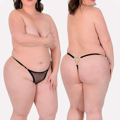 Sensualle - Calcinha Fio Dental Plus Size com Regulagem | Tamanho Único