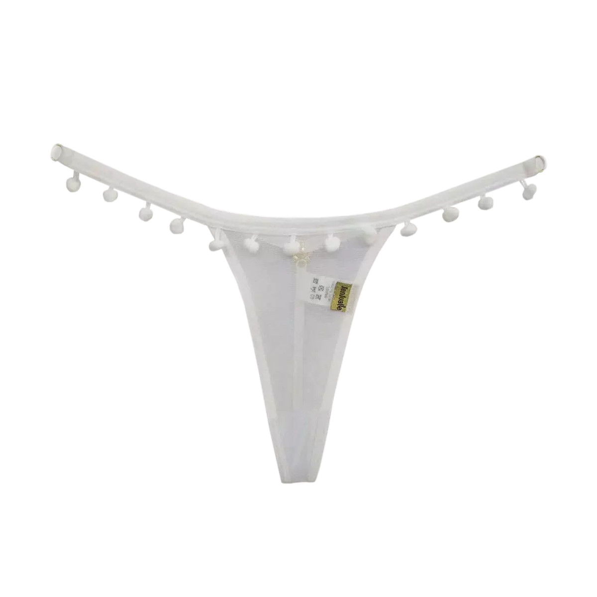 Calcinha Fio Dental Singela com Detalhe de Joia - Sensualle | Tamanho Único | Disponível em 3 Cores - 3